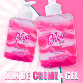 Blow Girl Hidratante Aveludado Beijável para Região Pélvica e Virilha Morango com Creme 320ml