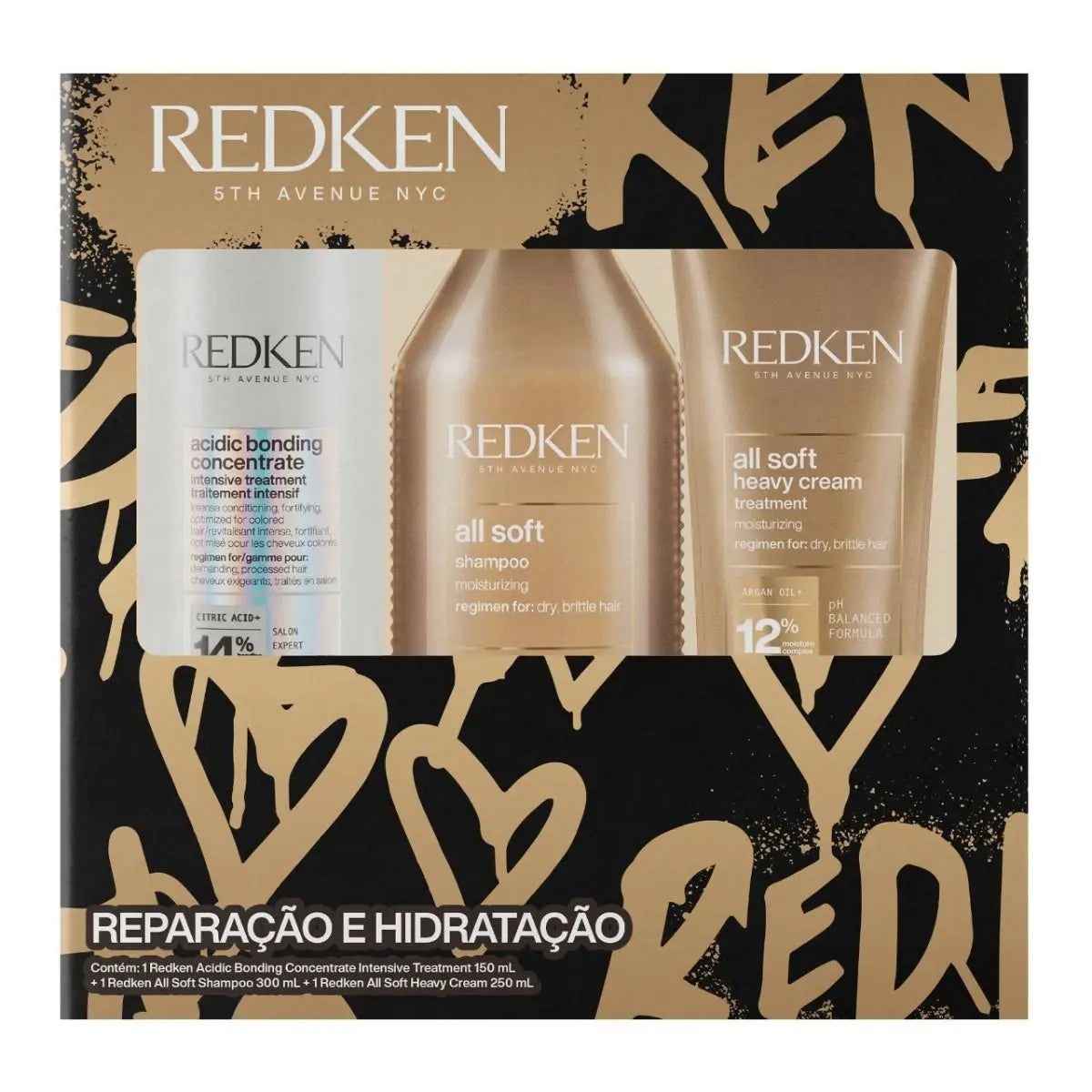 Redken Trio - ABC Intensive Treatment 150ml +All Soft (Shampoo 300ml + Máscara 250ml)