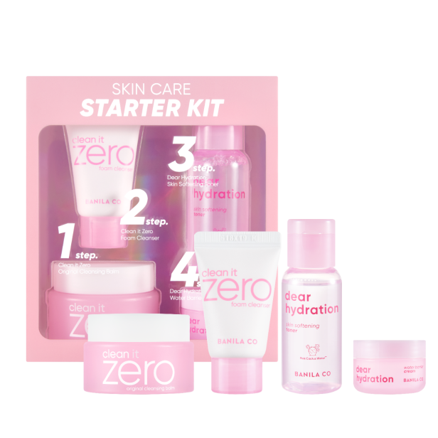 Banila Co - Skin Care Starter Kit (Balm 25ml + Espuma 8ml + Tõnico 30ml + Dear Hydration Cream 10ml)